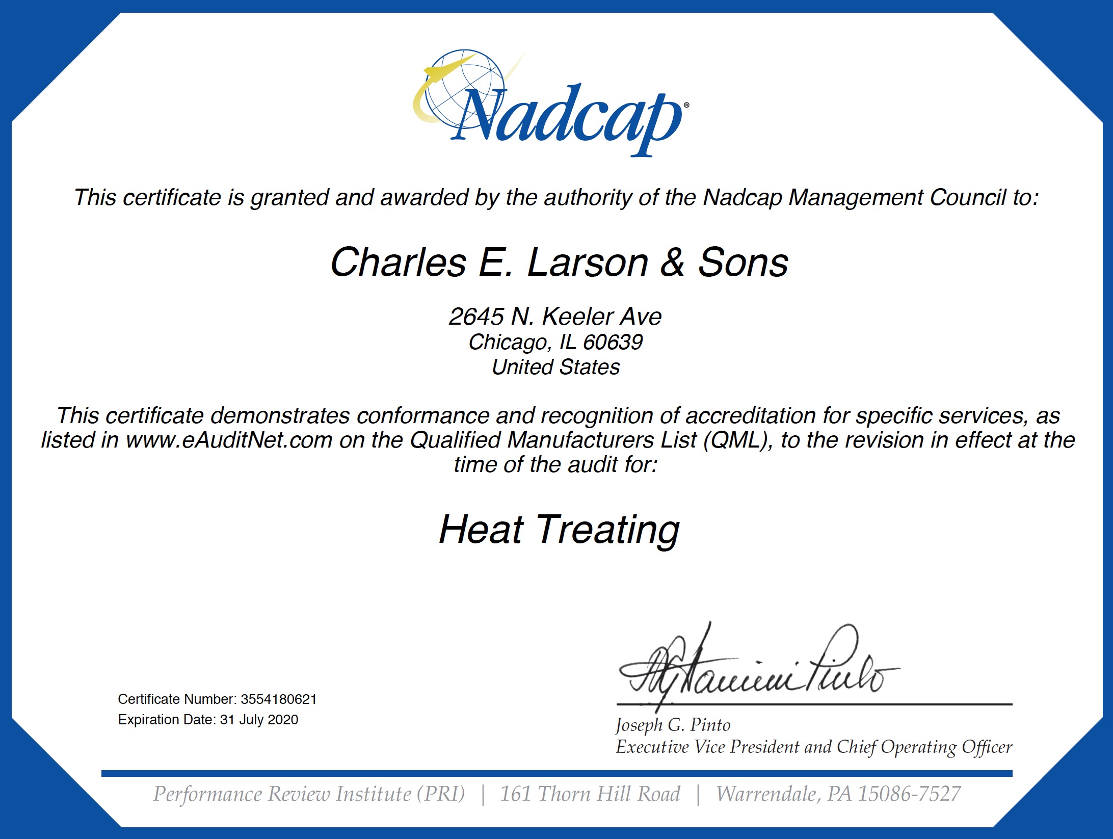 NADCAP Heat Treating NADCAP Heat Treating