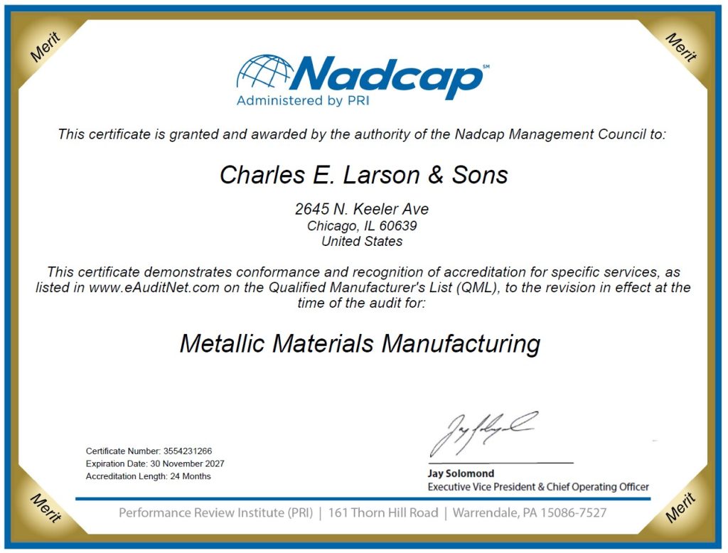 CertificateMetallicMaterials CertificateMetallicMaterials